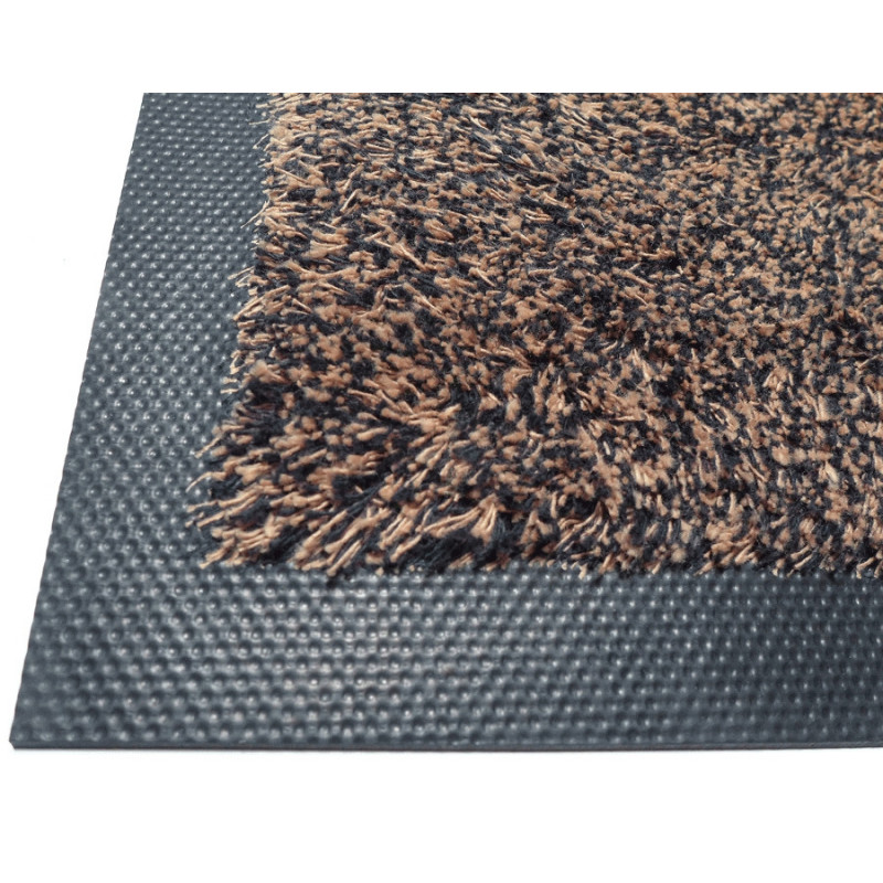 Tapis d'entrée absorbant microfibre marron chiné 0,90 x 1,50 m - Tapis  absorbants